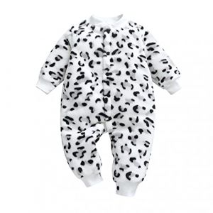 Huttam Pyjama Bebe Garcon 0-18 Mois Hiver Chaud Surpyjama Polaire Bebe Fille Combinaison &Eacute;paisse Velours Grenouill&egrave;re Animaux Body Manche Longue Ouverture Devant Avec Bouton (3-6 mois, Blanc 1) (欧盟商店百货制造商, neuf)
