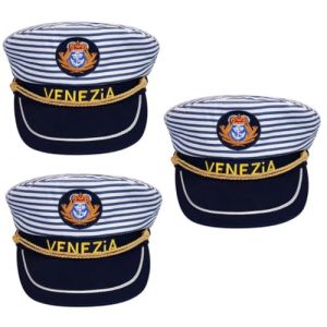 LIFKOME Casquette Enfant Marin 3 Pièces Chapeau De Captien Mer Copain Capuchon Capitaines Conducteur Marine Chapeau De Bateau Adulte Chapeau De Costume De De Marin (Yaeerang, neuf)