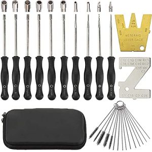 ZAMDOE Kit d'outils de r&eacute;glage de carburateur avec Sac de Rangement pour Moteurs &agrave; 2 Temps, Outil de r&eacute;glage de carburateur pour tron&ccedil;onneuse Tondeuse Weedeater (Lot de 13) (ZAMDOE, neuf)