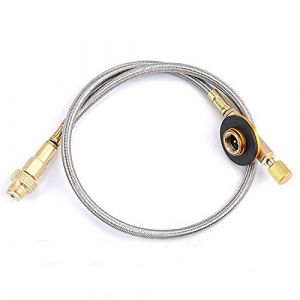 Adaptateur de r&eacute;servoir de carburant de camping en plein air pour r&eacute;chaud de camping/randonn&eacute;e, adaptateur de gaz butane (tube d'extension de r&eacute;servoir de gaz plat) (Ping T Pi Center, neuf)