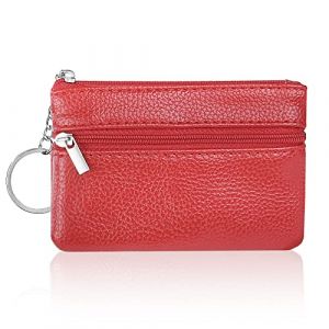 Aucuu Petit Porte-Monnaie Cuir Femme, Mini Porte Monnaie Cuir Mini Petit Portefeuille avec Porte-cl&eacute;s et 3*Compartiments, Mini Coin Purse Wallet pour Femme Homme Enfant Fille Garcon (Aucuu&reg;-EU, neuf)