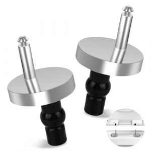 TNEDFOD 2 Pièces Kit de Fixation Abattant WC, Charniere Abattant WC Fixations Cuvette WC, Charnière de Siège de Toilette avec Vis Convient à la Plupart des Toilettes, Fixation de Siège de Toilette (NECUNDASHOP, neuf)