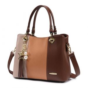 Pomelo Best Sac &agrave; Main Femme Sac Bandouli&egrave;re Femme Cabas Sac D'&eacute;paule Sac Fourre-Tout Sac de cours PU Cuir Frange avec Bandouli&egrave;re Ajustable (AiteenFR, neuf)