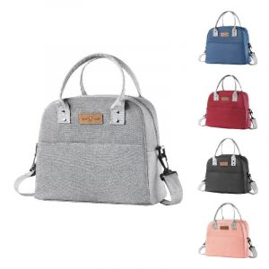BRYN Sac Isotherme Repas, 7.9L Glaciere Souple Isotherme Épaissir, Sac Lunch Box, Lunch Bag Isotherme pour Femmes, Hommes, Enfants, École e Bureau(Gris) (Bryn Home, neuf)
