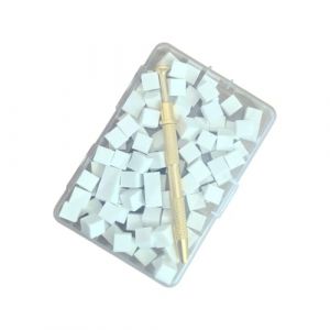 Lot de 100 &eacute;ponges &agrave; ongles souples avec stylo &agrave; saisir - Accessoires portables - Fournitures douces pour nail art - Blanc/color&eacute; (JunsenF, neuf)