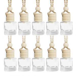 Flaconi 10PCS Diffuseur Voiture,Diffuseur Voiture Vide,Diffuseur Parfum Voiture,Diffuseur Huiles Essentielles Voiture,Flacon Diffuseur Parfum Vide,Convient &agrave; Toutes Les Voitures (Round, 10PCS) (shenhua auto, neuf)