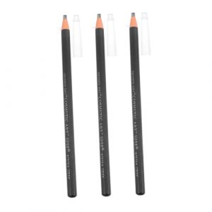 minkissy Lot de 3 crayons &agrave; sourcils gris - Imperm&eacute;ables &agrave; l'eau - R&eacute;sistants &agrave; la transpiration - Avec pointe amovible - Pour femme - Pour les voyages et l'ext&eacute;rieur - Traits naturels - Maquillage (Master Self, neuf)