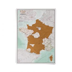 Carte de France à Gratter 59 x 42 cm - Poster à Gratter les Régions & Départements Français Visités - Maps International + de 50 ans d'expérience dans la cartographie (MapsInternational, neuf)