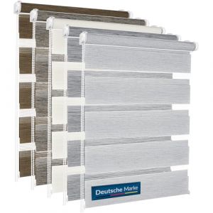 TEXMAXX Store Enrouleur sans percage - 50 x 130 cm en Lin Gris foncé/Store Jour Nuit sans percage/volet Interieur fenetre sans percage - Accessoires Inclus (Texmaxx, neuf)