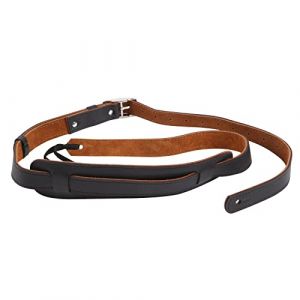 Louttary Cuir et Boucle en MéTal Sangle de Guitare éLectrique Ceinture éPaulièRe RéGlable Sangles de Guitare Vintage-Couleur Noire (mftoo, neuf)
