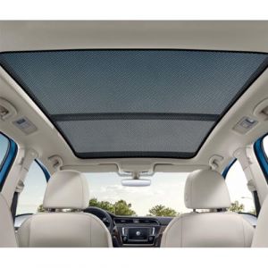 MHOZLHY Pare Soleil Toit Ouvrant Voiture pour VW Tiguan 2007 2008 2009 2010 2011 2012 2013 2014 2015 2016,2 PCS Auto Chaussette Rideau Fenêtre Occultant Cache Anti UV Protection Soleil,A-Black (Lucky Star Happiness Store, neuf)