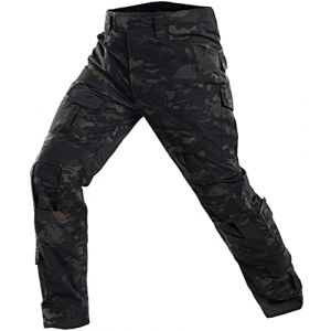 Uugood Pantalon Camouflage pour Homme, Pantalon Cargo Militaire Pantalon Tactique Pantalons de Combat pour Airsoft Chasse Paintball Randonn&eacute;e (CPH, M) (Uugood, neuf)