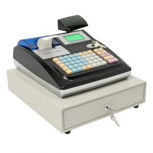 Caisse LED Affichage client Caisse enregistreuse &eacute;lectronique 48 touches Tiroir caisse multifonction Grande capacit&eacute; Syst&egrave;me de caisse Vente au d&eacute;tail pour petites entreprises, restauration, avec (YJUNANPH, neuf)