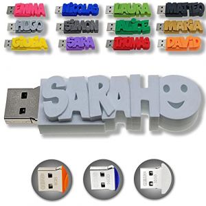 Clé USB Personnalisée avec Votre Texte (32 Go, Blanc) - Un Cadeau Original et Unique - USB 3.0 (KDO 3D, neuf)