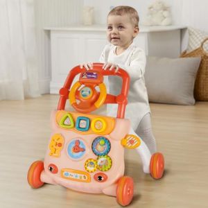 Trotteur Bebe Marcheur D'apprentissage Assis-Debout, Apprentissage de la Marche, Cadeau Bébé Dès 9 Mois - Garçon Fille Evolutif 3 en 1,62 * 68 * 36-81cm- Vert (Hechheu, neuf)