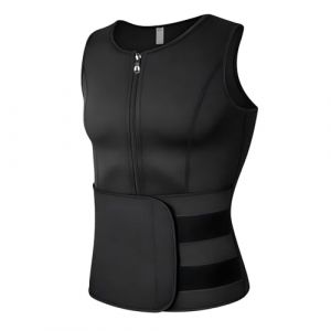 Gilet de Sudation Homme Sauna Néoprène pour Minceur Ceinture de Sudation Fitenes Sports Débardeur (Noir, M) (FindPitaya, neuf)