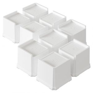 Lutown-Teen Lot de 9 rehausseurs de lit Robustes en Forme de L de 10,2 cm pour canap&eacute;s, chaises, canap&eacute;s, Tables - Blanc (Lutown-Teen, neuf)