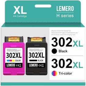 LEMERO 302XL Encre Compatible pour Cartouche HP 302 XL Noir et Couleur d'encre pour HP DeskJet 3639 1110 2130 Officejet 3830 4650 4652 4655 Envy 4520 4522 5230 5232 Imprimante (PRO IMAGE OFFICE TECH, neuf)