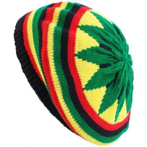 Rasta Chapeau Reggae Jama&iuml;cain - Cap Color&eacute; en Tricot - Bonnet de B&eacute;ret avec Capuchon (qingzhangquan, neuf)