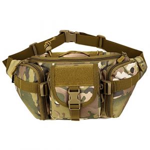 Tour de Taille Tactique Lot Portable Fanny Lot ext&eacute;rieur Militaire Arm&eacute;e Sac Banane Sac Banane pour Cyclisme Camping Randonn&eacute;e Chasse P&ecirc;che (CP Camouflage) (YFNT, neuf)