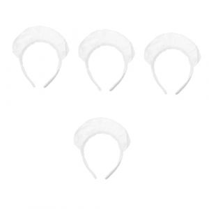 Beaupretty 4 Pièces Diadème de servante deguisement Bandeau fete attache-cheveux élastiques à cheveux accessoire de costume de femme de chambre chouchous antidérapant Tenue de femme de ménage (lorianca, neuf)