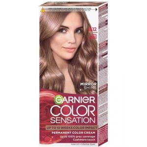 Garnier, Coloration pour cheveux Color Sensation 8.12 Opale mauve blond miroir - Durée longue - Jusqu'à 10 semaines - Couverture 100% des cheveux blancs - (lot de 1 (Nikilko2017, neuf)