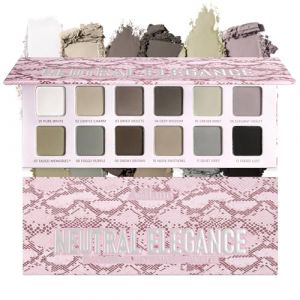 Afflano Palette de fards à paupières mats, nude Brown neutre, teinte froide pour le maquillage de jour de nuit, très pigmenté, blanc, gris, noir, marron, fard à paupières gothique smoky (Afflano Direct, neuf)