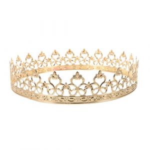 iplusmile Couronne de Roi pour Homme Coiffe M&eacute;di&eacute;vale Dor&eacute;e Accessoire pour Cosplay et D&eacute;guisement pour Halloween et F&ecirc;tes Costum&eacute;es (Dawkinshall, neuf)