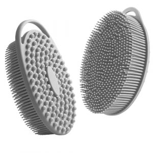 Brosse pour le corps en silicone, brosse de douche, brosse à dos pour la douche, brosse sèche pour le drainage lymphatique, brosse de bain, brosse de massage pour le corps, brosse de douche, brosse de (Mengwh, neuf)