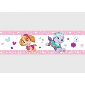 AG Design Frise autocollante Pat' Patrouille Pup Power AWBD 8014 | Décoration murale autocollante pour chambre d'enfant fille et garçon | Film multicolore | Largeur 500 cm x hauteur 14 cm (Art Domus, neuf)