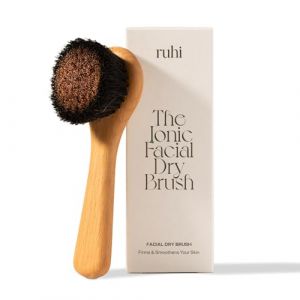 ruhi Brosse monastique pour le visage / brosse en cuivre / brosse pour le visage en cuivre, poils naturels et sans plastique pour brossage à sec / brosse de massage / brosse exfoliante fabriquée en (SagamiCare, neuf)