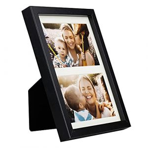 BD ART Cadre Multi Photo 17 x 23 cm avec Passe-Partout pour 2 photos 10 x 15 cm, Noir (BD ART, neuf)