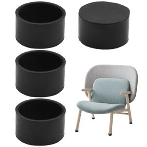 Lot de 4 capuchons de protection ronds en caoutchouc pour pieds de chaise - Diamètre : 25 mm - Protection des pieds de chaise - Embouts de protection en caoutchouc pour meubles, tables, chaises (heterogeneous, neuf)