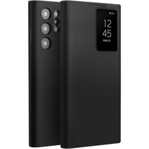 Coque en Cuir pour Samsung Galaxy S24 Ultra. Étui à Rabat/Veille/Réveille Toi/Smart Case pour Téléphone Portable/Couverture/Galaxy S 24 Ultra Cover (Sunmoonsnow, neuf)
