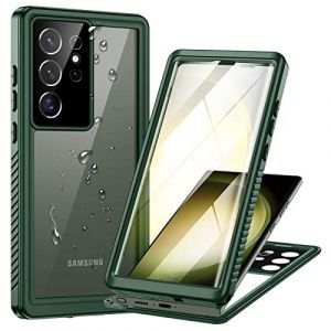 Focusor Coque pour Samsung Galaxy S23 Ultra Étanche [IP68 Imperméable] 360 Indestructible Antichoc Integral Antipoussière Waterproof Etui Protection pour Galaxy S23 Ultra 5G,Vert (Focusor FR, neuf)