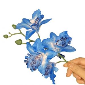 Pince à cheveux florale artificielle pour filles enfants Barrettes Fleur Cymbidium fait à la main Jolies épingles à cheveux (AIlilywei, neuf)