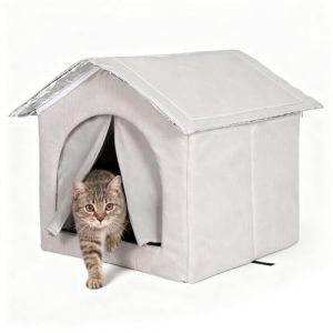 Niche pour Chat Exterieur Isol&eacute;e Hiver, Pliable Abri Chien Exterieur Hiver Etanche, Imperm&eacute;able Cabane pour Chat, Maison pour Chats Et Chatons Petit Chien Animal De Compagnie Errants (litaihu, neuf)