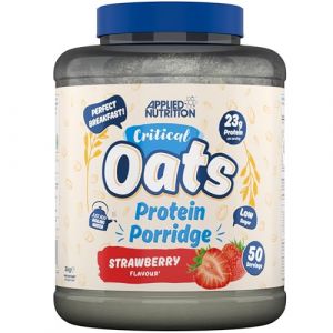 Applied Nutrition Critical Oats Porridge Prot&eacute;in&eacute;, Prot&eacute;ine de Whey, Prot&eacute;ines de Lactos&eacute;rum en Poudre avec Avoine Compl&egrave;te, Isolat de Prot&eacute;ines ISO-XP, Acides Amin&eacute;s (3kg, Strawberry) (Applied Nutrition, neuf)