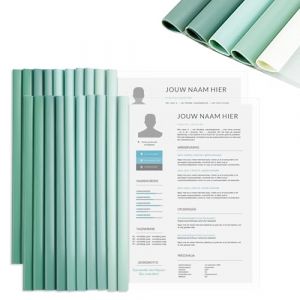 Lot de 20 chemises &agrave; pince A4 pour relieur thermique, largeur du dos 10 mm, couverture transparente A4, classeur de candidature pour bureau, &eacute;cole, fichiers, documents (Vert) (Luniquz Shop, neuf)