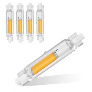 Hsientpe Ampoule R7S LED 78mm 15W Dimmable, R7S Ampoules LED COB, R7S LED 78mm Haute Lumière Remplacer Lampe Halogène 150W, Sans Scintillement, Blanc Chaud 3000K 1000LM, AC 220-240V, Lot de 4 (Hsientpe EU, neuf)