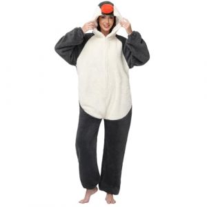 Luojida Combinaison Unisexe Adulte Pyjama Onesies Animal Cosplay Panda Deguisement Deguisement Halloween Femme Homme a Capuche &zwnj;Zip Kigurumi Halloween Costume Animaux Carnaval (Luojida, neuf)