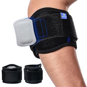 ABYON 2 Pièces Coudiere Tendinite, Coudiere Epicondylite Réglable avec un Coussin de Compression en EVA pour Soulagement Coudes de Tennis Golf, Tennis Elbow, Coudiere Musculation (S/M) (NINGBO MEILI TRADE CO., LTD, neuf)