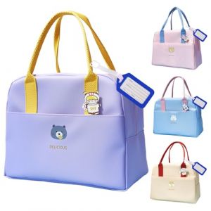 Hillylolly Sac Isotherme Repas Enfant Fille, Sac &agrave; Lunch Isol&eacute;, Panier Repas Enfant, Mini Sac Isotherme Repas, Sac Lunch Femme Multipurpose, pour le Transport de Nourriture (Violett) (MINGSWL, neuf)