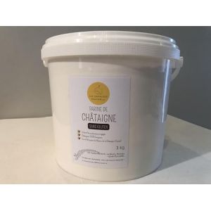 Farine de châtaigne Les Castalous seau hermétique sans gluten (3 kg) (LES CASTALOUS DE MOURJOU, neuf)