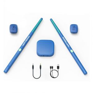 Kit de Batterie &agrave; Air, Ensemble de Batterie de r&eacute;alit&eacute; Virtuelle Compact de Poche ABS Portable &agrave; D&eacute;tection de Mouvement 3D pour Le Bureau pour Les Parcs Ext&eacute;rieurs (Blue) (Ruiqzhi, neuf)