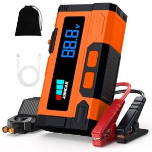 JDMCAR Booster Batterie Voiture 5000A, 12V D&eacute;marreur Batterie Voiture (jusqu'&agrave; 9.0L Diesel/8.5L Essence), Jump Starter avec LED, Booster Pinces Intelligentes, Protections Multiples Auto Moto SUV E (BaiYouXiangNong, neuf)