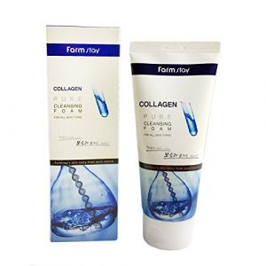 Farmstay Pur coréen collagène Nettoyant mousse [180 ml / 6.09Oz] 폼 클렌징 (Enjoy & Happy Life, neuf)