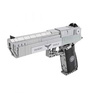 Technique Pistolet Kit de Construction, 528 Pièces Technique Desert Eagle Pistolet avec Fonction Tirée et Balles, Jeu de Construction Compatible avec Lego Technic (Style A) (Tirff, neuf)