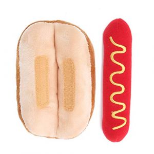 Tiiyee Oreiller en Peluche en Forme de Pain de Simulation 3D, Nourriture Molle en Peluche Nouveauté Hot Dog Coussins Funny Junk Food Farcies Oreiller (Tinnije, neuf)