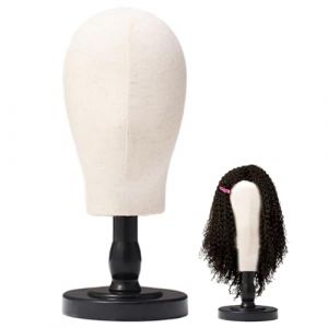 Support de perruque, support de têtes perruque en plastique avec base stable, tête mannequin portable pour chapeau. (JianShiXianLIULANSHANGMAOYouXianGongSi, neuf)